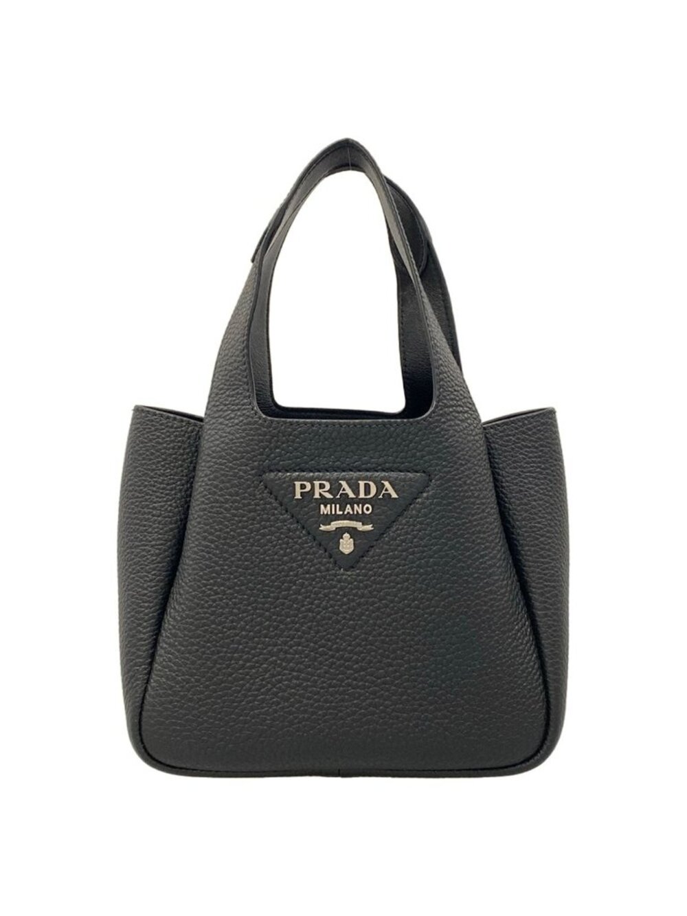 Prada Handbag Vitello Daino Black Leather